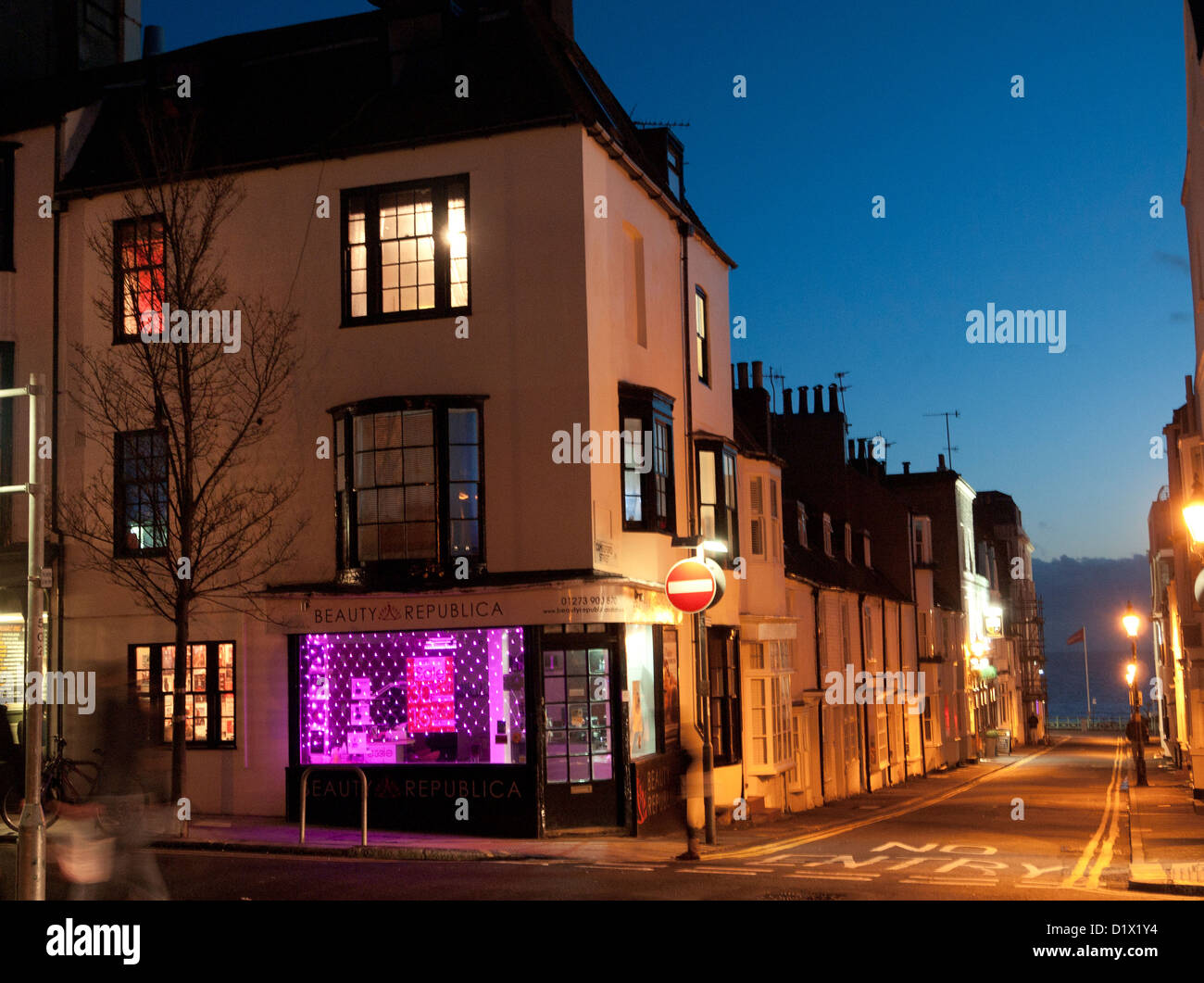 Nighttime in Kemp Town, Brighton Stock Photo Alamy