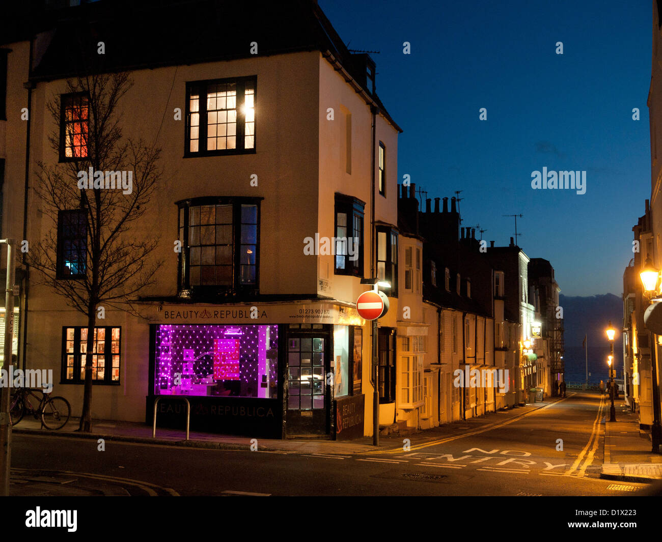 Nighttime in Kemp Town, Brighton Stock Photo Alamy