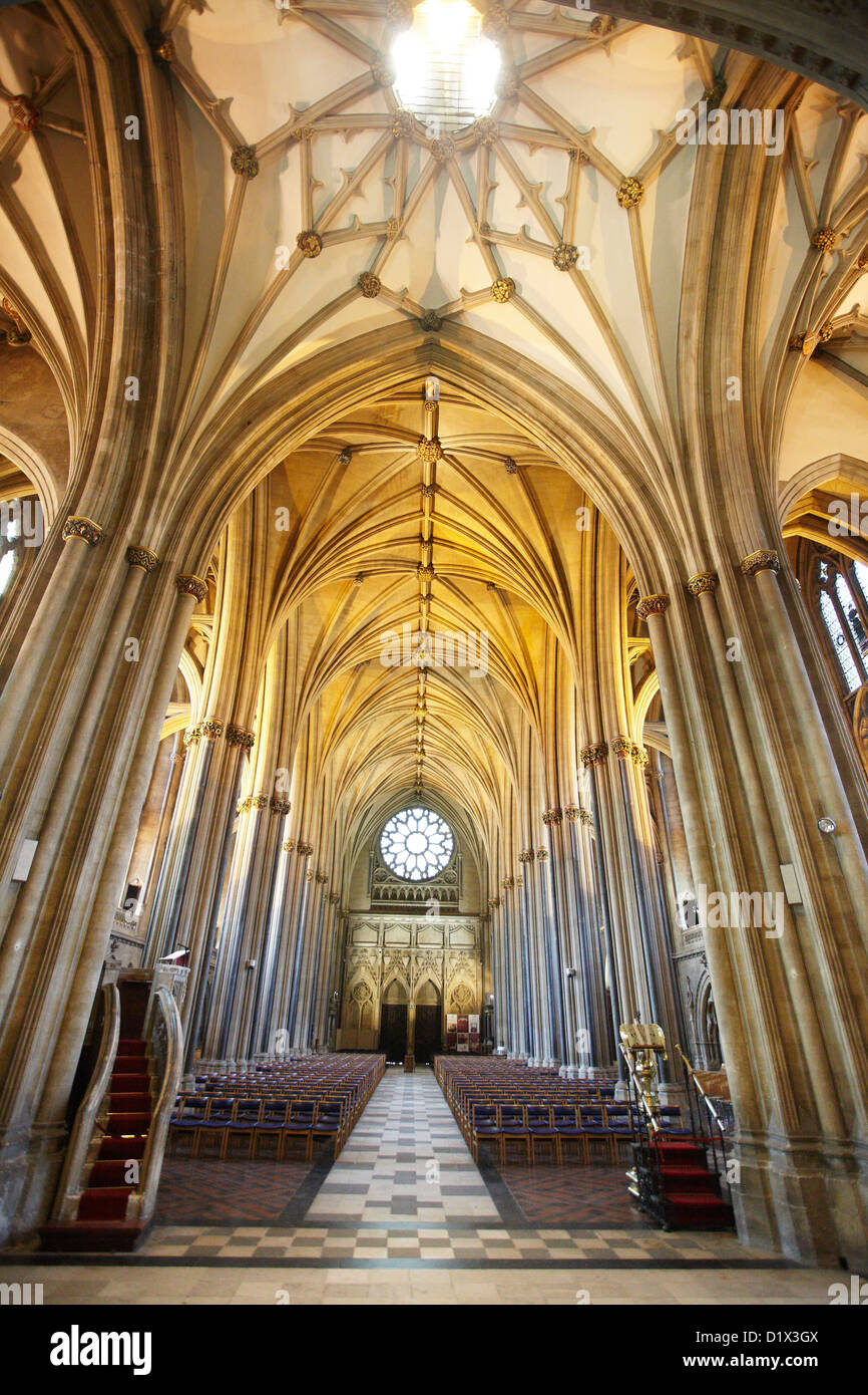 The Interior of Bristol Cathedral Stock Photo - Alamy