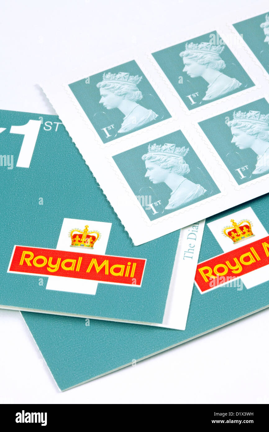 New 2013 colour for 1st class british stamp stamps, UK Stock Photo