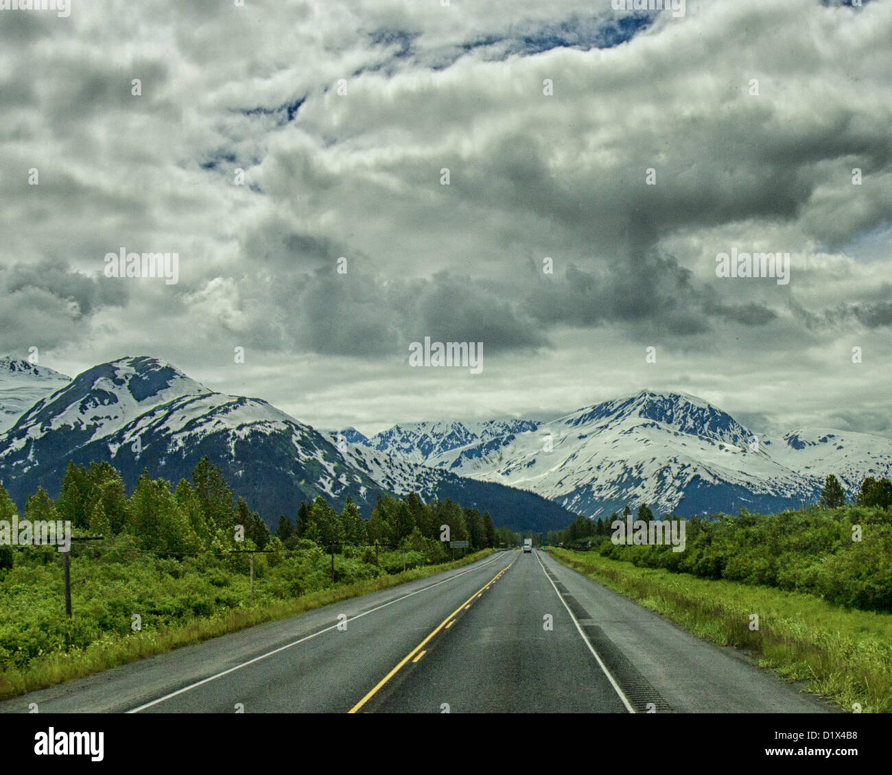 June 29, 2012 Kenai Peninsula, Alaska, US Approaching an imposing