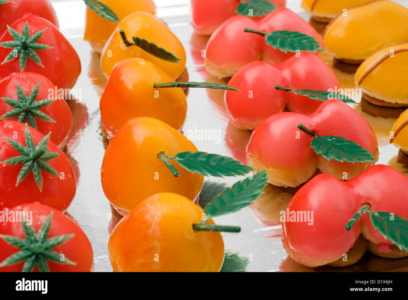 Pastries and Fruit jams Stock Photo