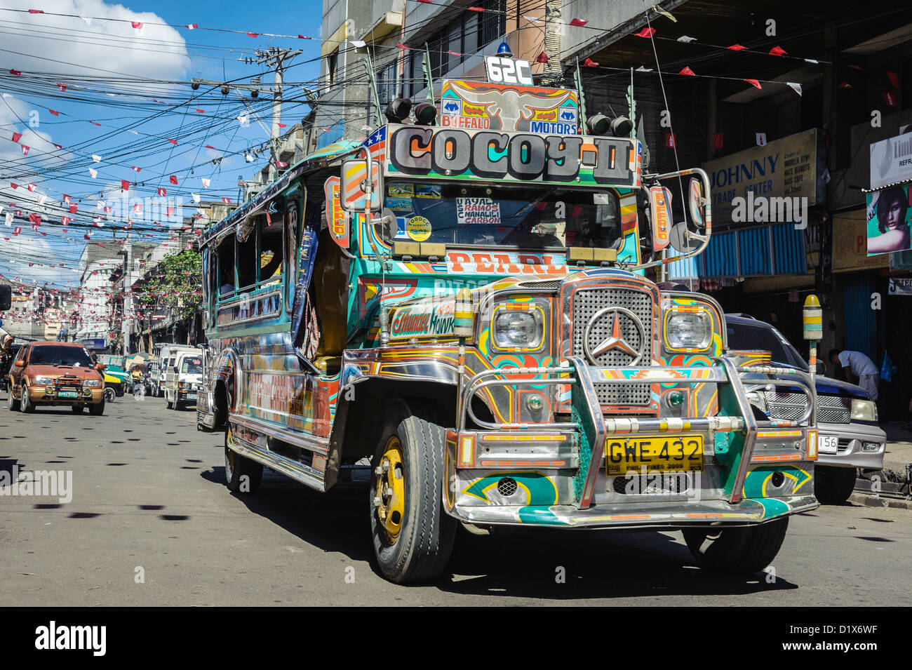Jeepney on the streets of Cebu, Philippines, South East Asia Stock Photo
