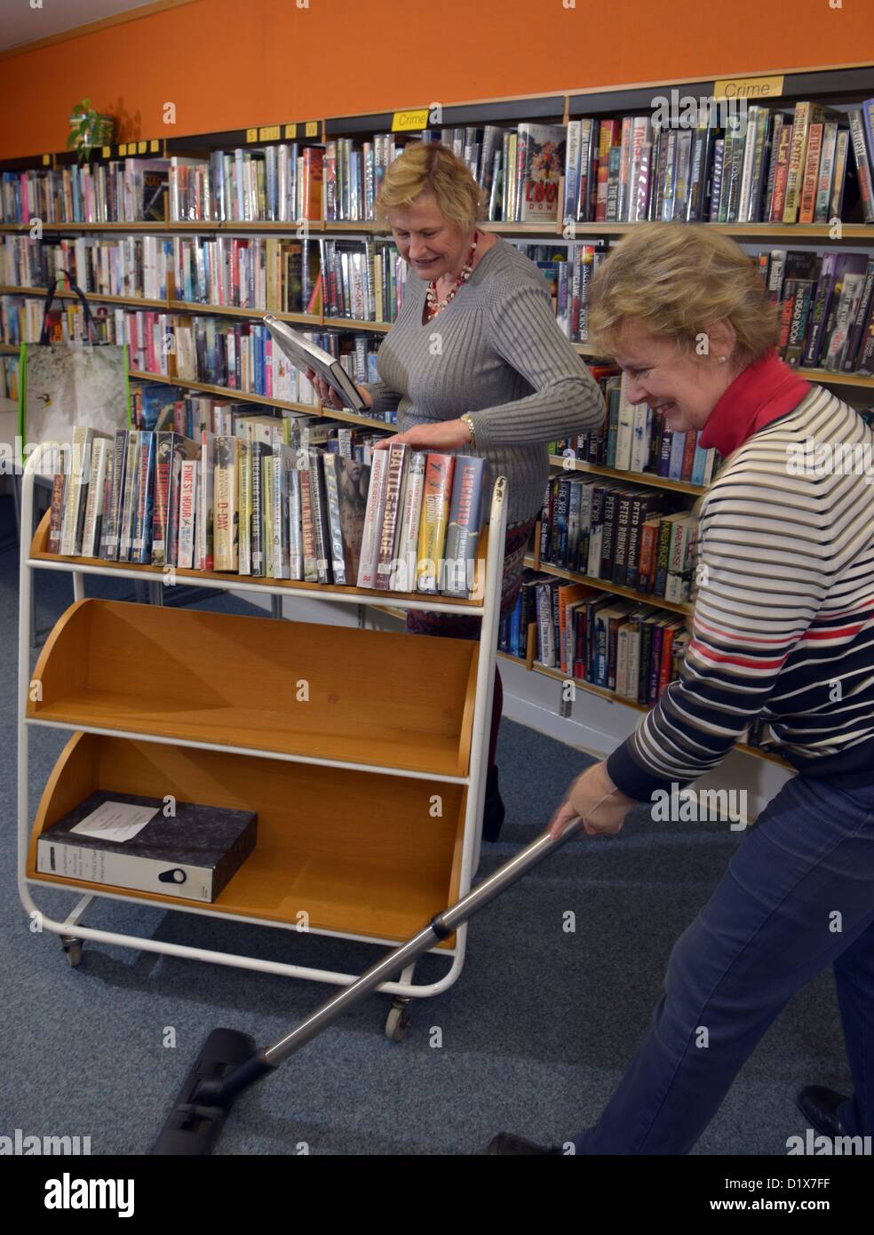 Library, Puddletown Community Library, Dorset, Britain, UK Stock Photo