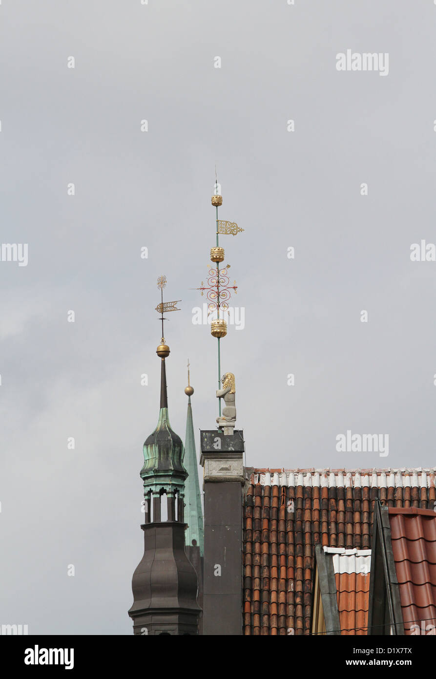 Weather-vanes Tallinn Estonia Stock Photo