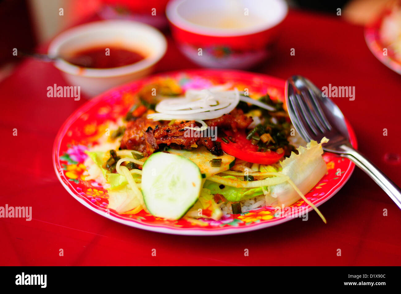 Com Tam (Fractured or Broken rice grains), street food, Vietnam, Asia Stock Photo