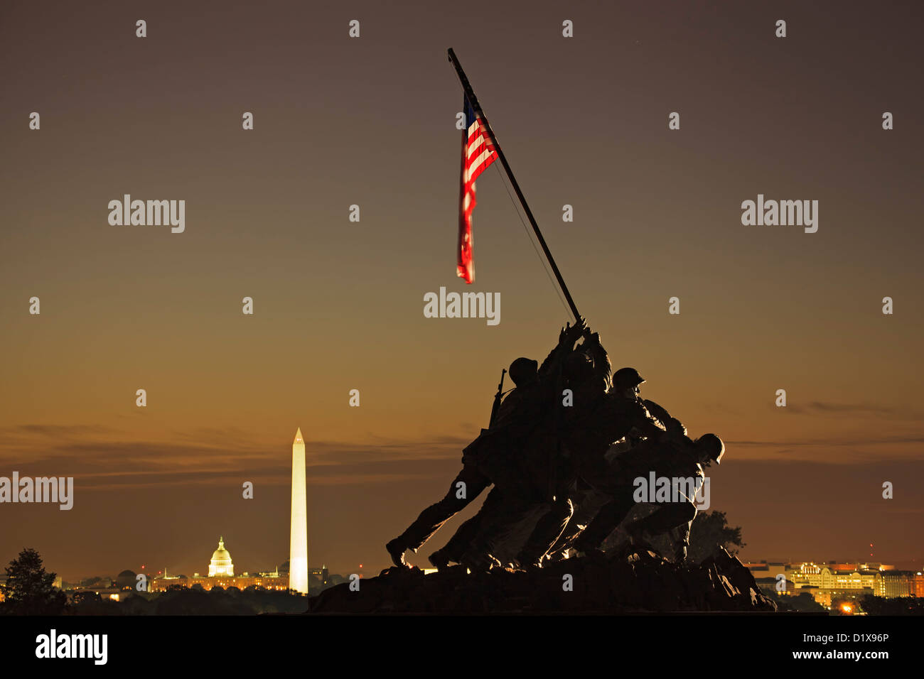 Iwo Jima Memorial (U.S. Marine Corps War Memorial), Arlington, Virginia (Washington, DC) USA Stock Photo