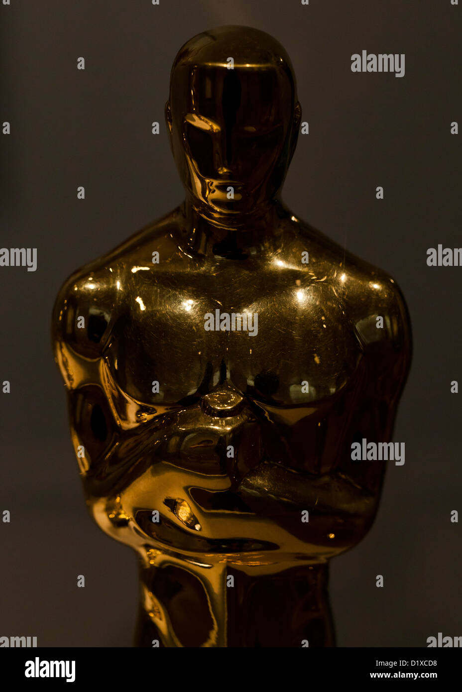 Dark Oscars trophy Stock Photo