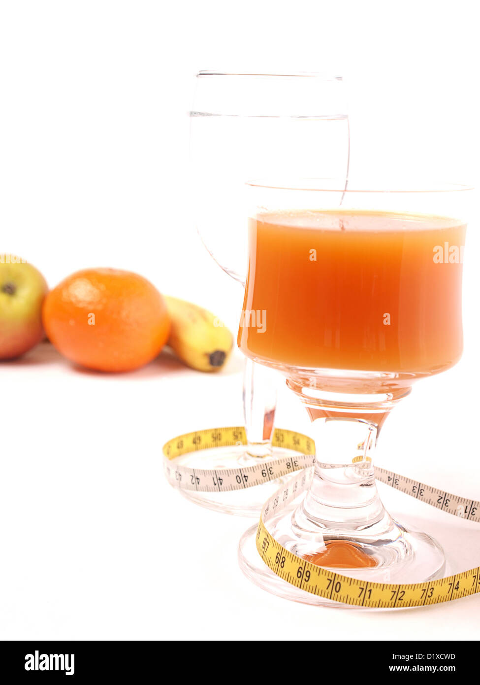 Orange Juice with a glass of water Stock Photo Alamy