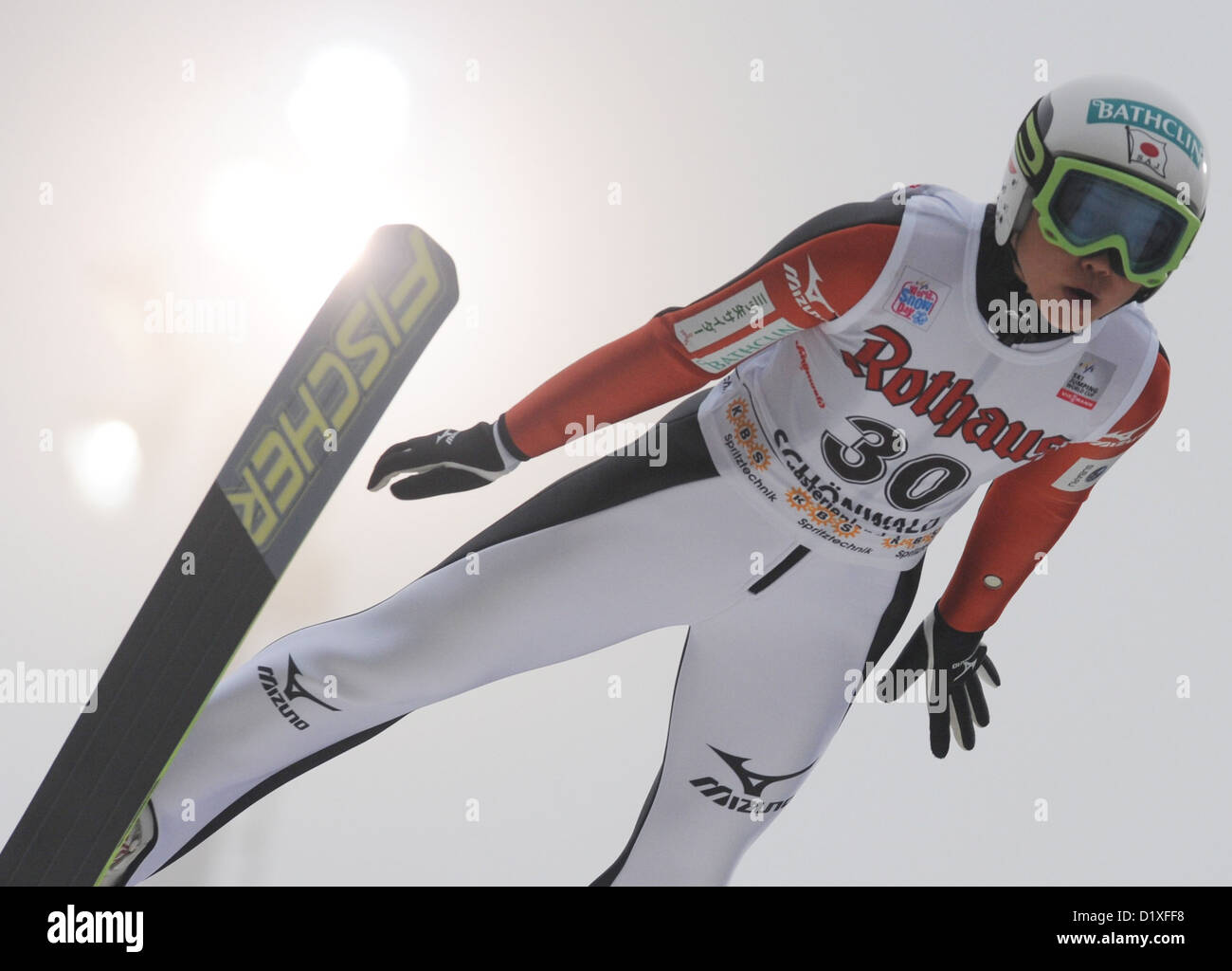 Japanese ski jumper Yuki Ito performs in the first round from the