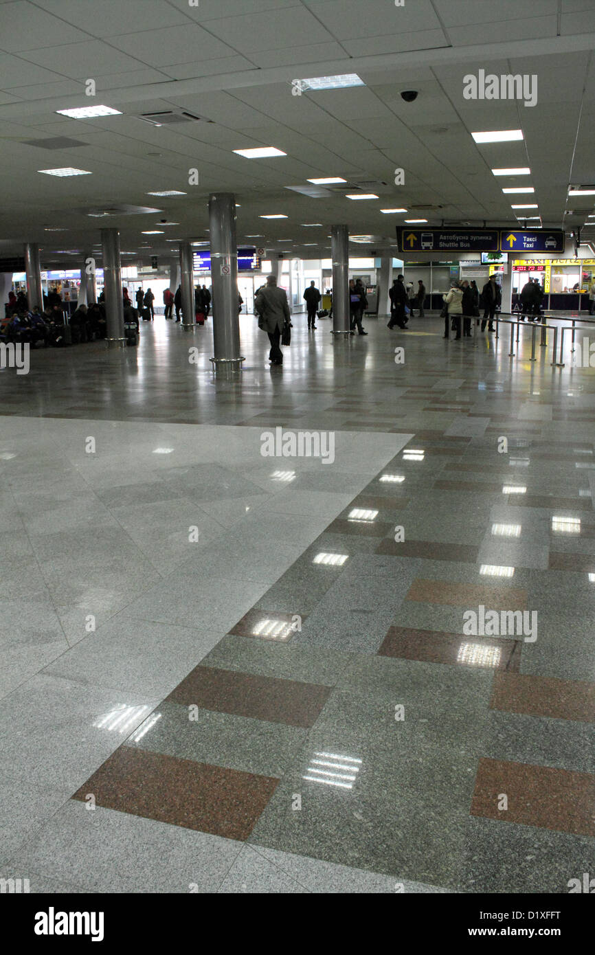 KIEV, UKRAINE - DEC 17: arrival Hall of Boryspil International Airport on December 17, 2012, Kiev, Ukraine Stock Photo