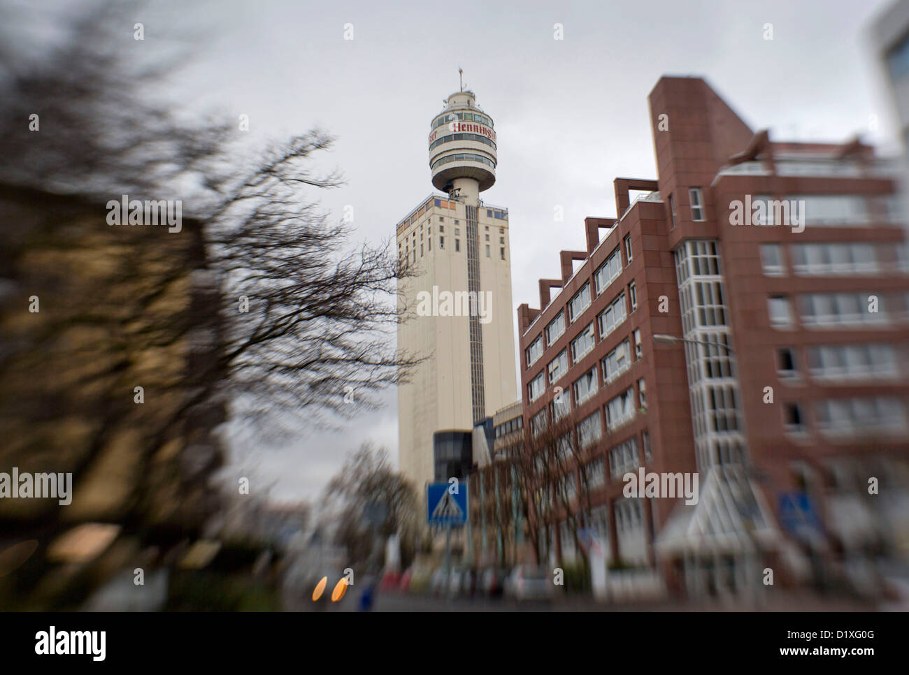 View of Henninger Tower in Frankfurt Main, Germany, 04 January 2013