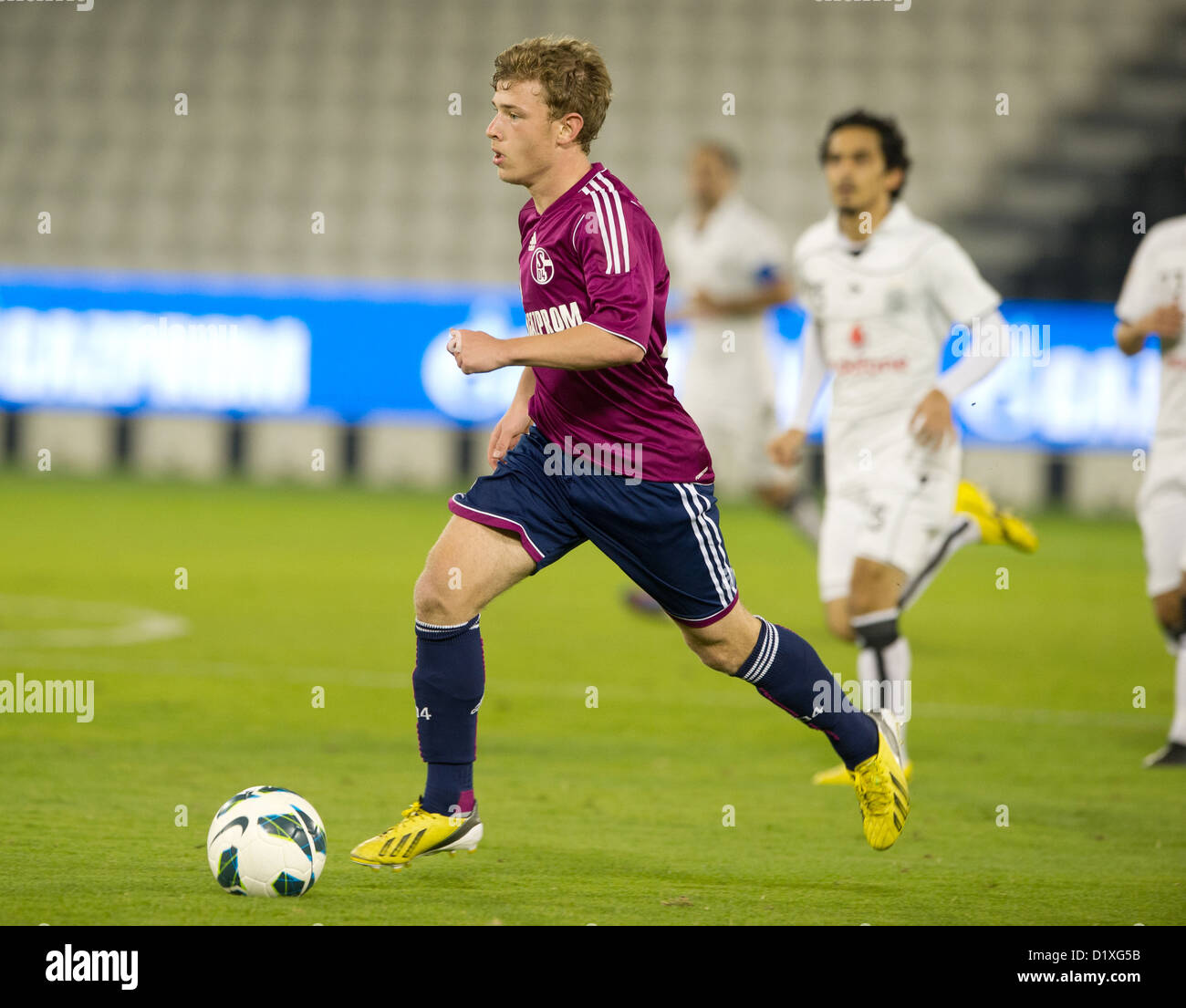 Soccer player Max Meyer from FC Schalke 04 performs during a test match