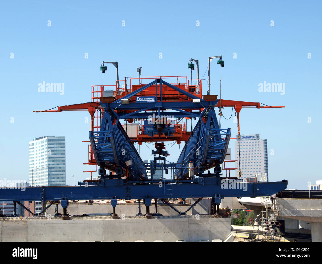 Launching gantry of Eden technology at Amsterdam Stock Photo Alamy