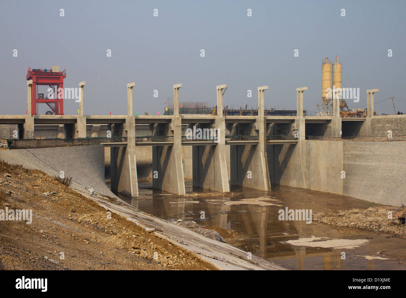 Huinanzhuang pumping station, China, under construction Stock Photo