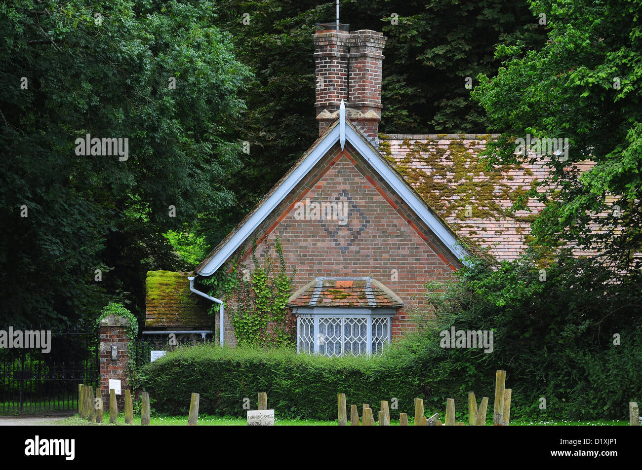 The gatehouse at Wimborne St.Giles Dorset UK Stock Photo