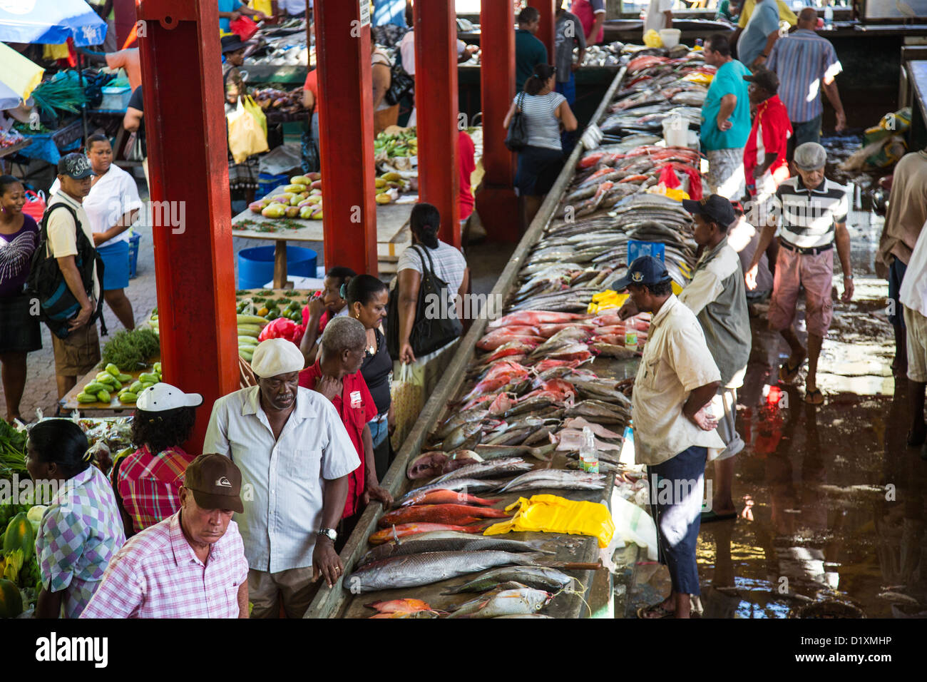 Victoria fish market, Mahe Island, Seychelles Stock Photo Alamy