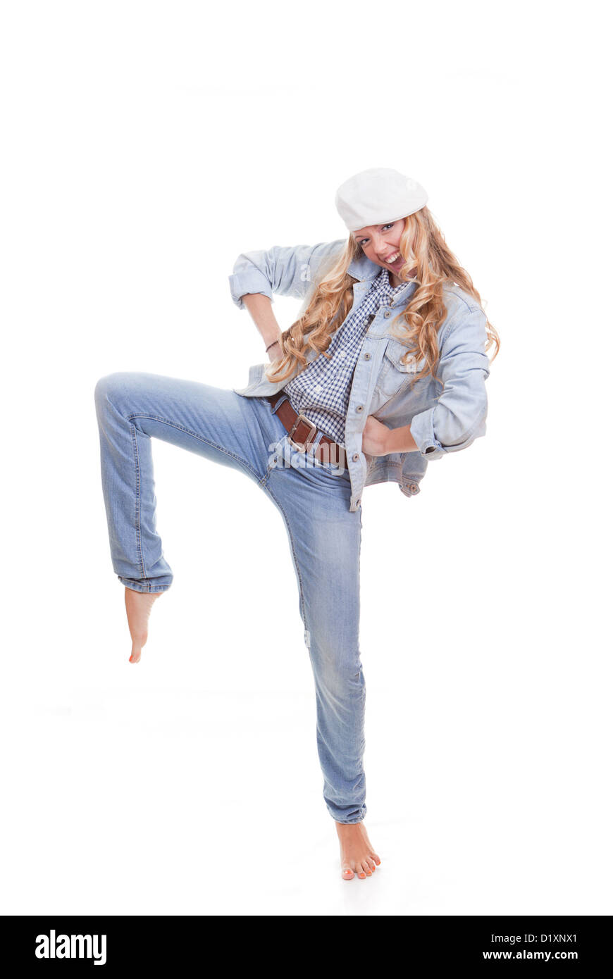 fashion woman dancing Stock Photo