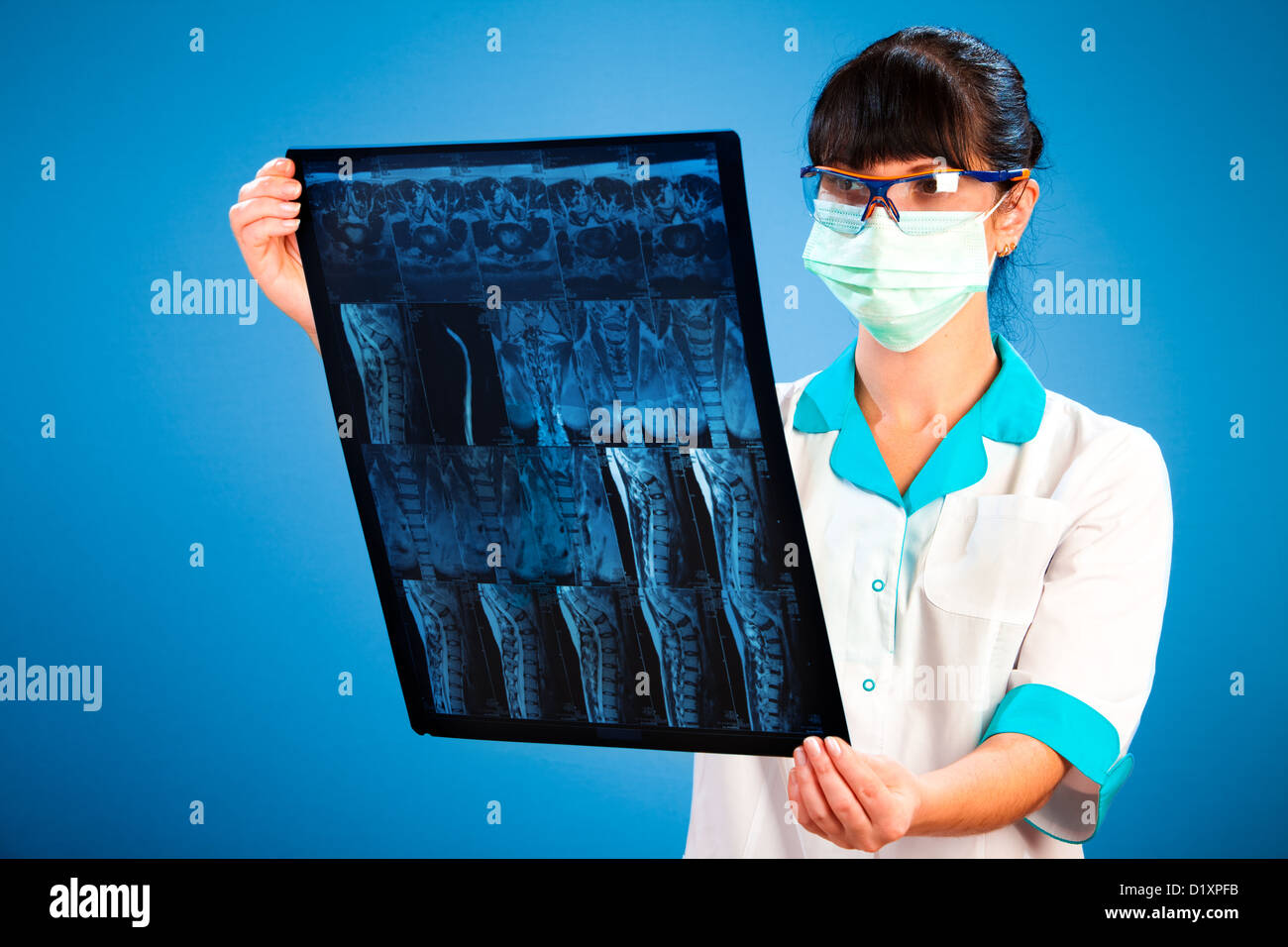 female doctor with jaw xray Stock Photo