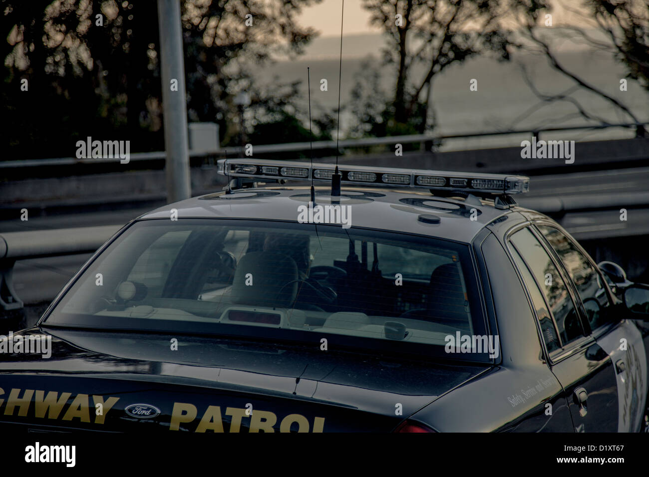 Californian Highway Patrol vehicle Stock Photo