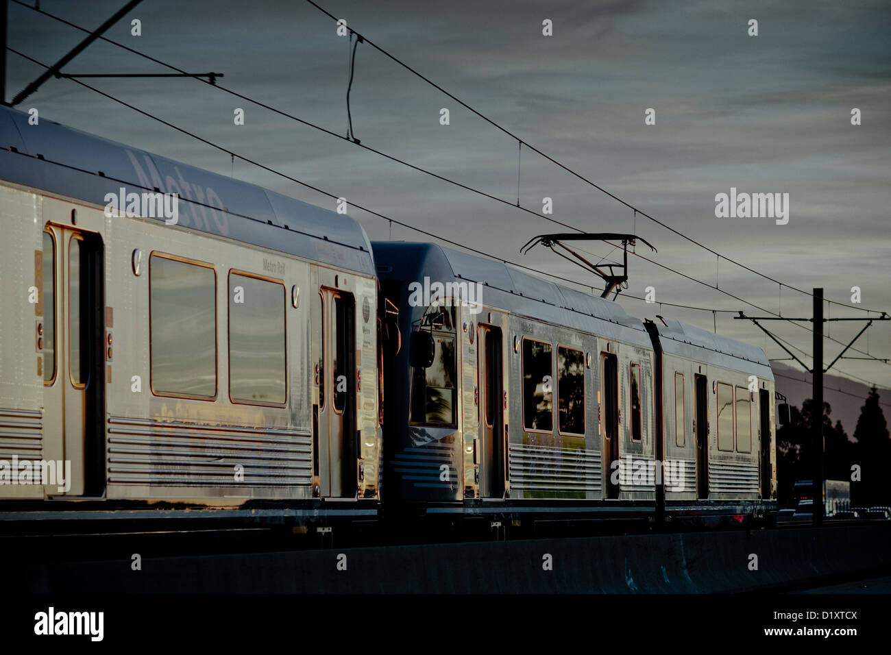 Metro Line train, Los Angeles, California, USA Stock Photo