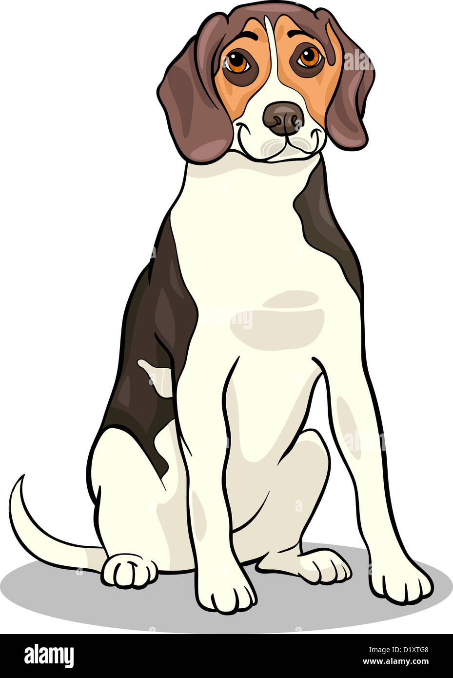 Cartoon Illustration of Cute Beagle Dog or Puppy Stock Photo - Alamy