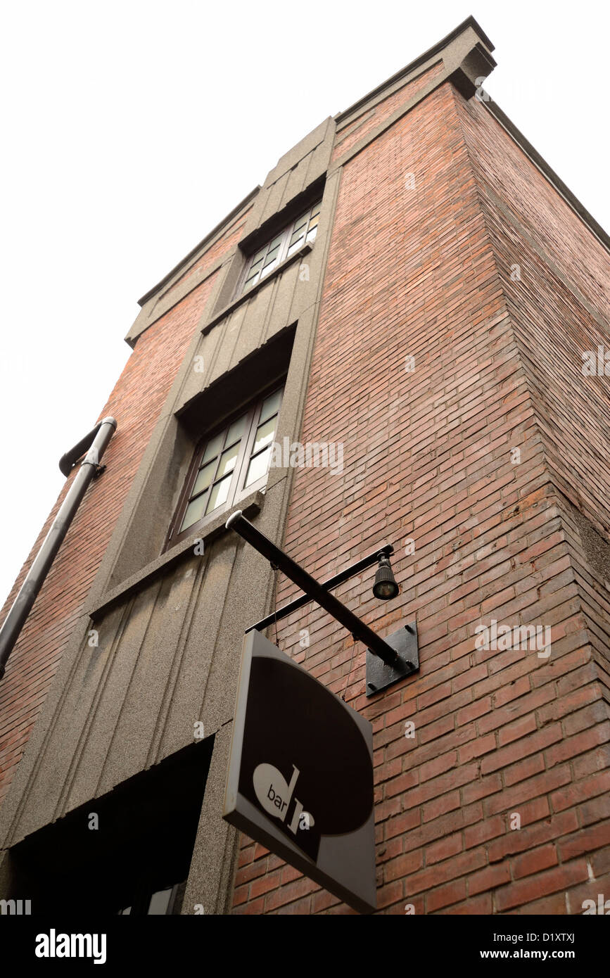 Single heritage and classical building of Xintiandi with brick and traditional material. Stock Photo