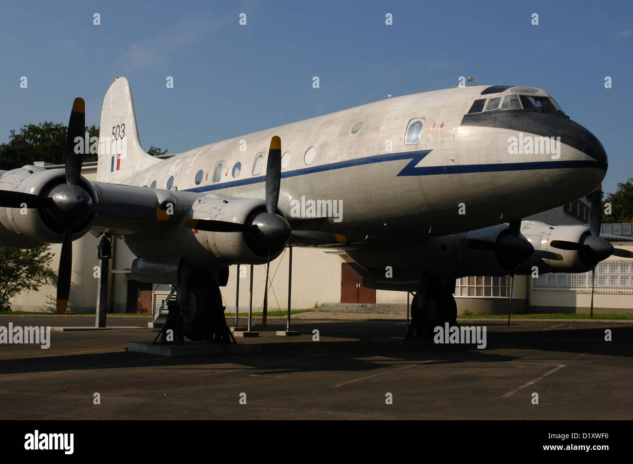 Aircraft provisioning the allies during the siege of West Berlin by the Russians in the late 1940s. Allied Museum. Berlin. Stock Photo