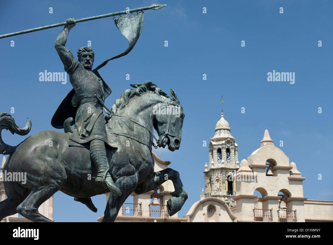 EL CID STATUE EL PRADO BALBOA PARK SAN DIEGO CALIFORNIA USA Stock Photo