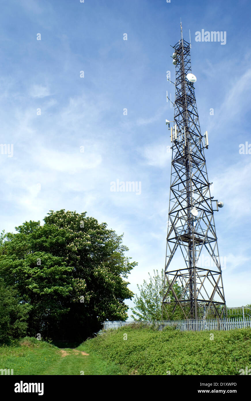 communication masts st hilary down near cowbridge vale of glamorgan Stock Photo