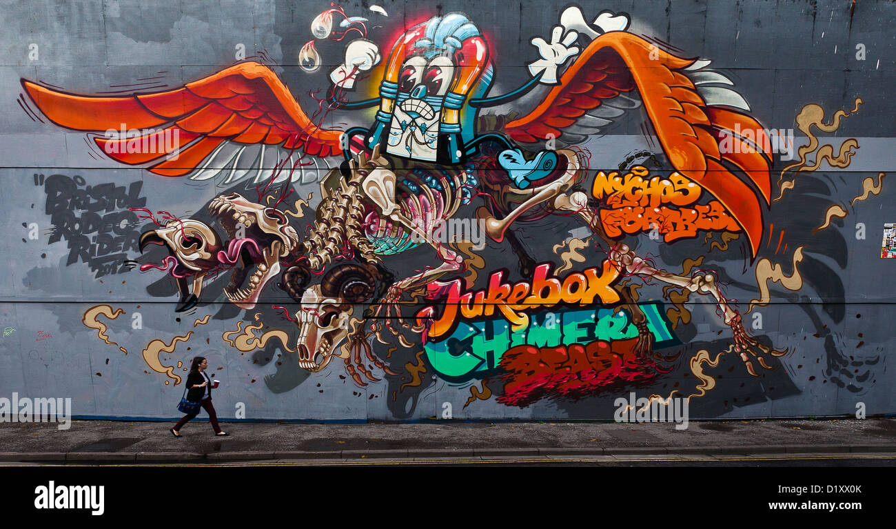 Street art painted as part of the 'See No Evil' event - in Nelson