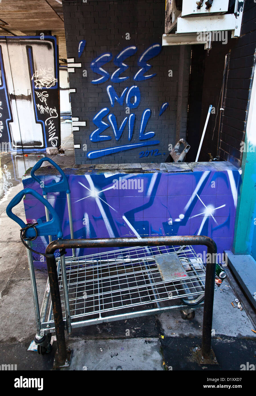 Street art painted as part of the 'See No Evil' event - in Nelson