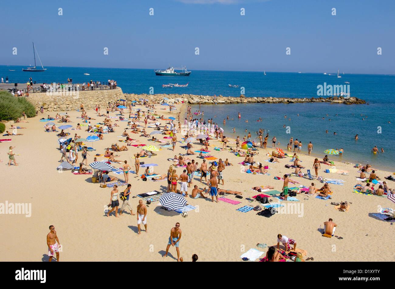 Beach, Antibes, Provence Alpes Cote d´Azur, French Riviera, France, Europe. Stock Photo