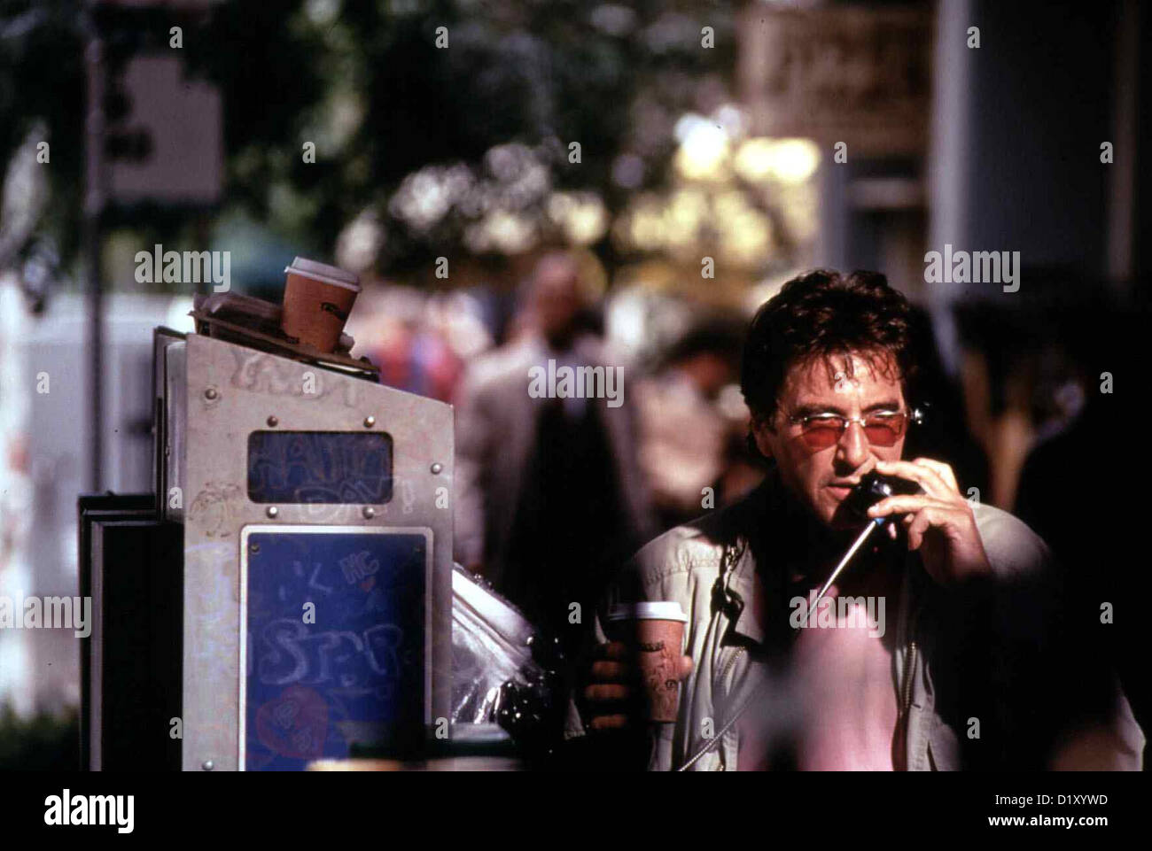 The Insider Insider, Al Pacino Jeffrey Wigand will Reporter Lowell Bergman (Al Pacino) ein spektakulaeres TV-Interview ueber Stock Photo