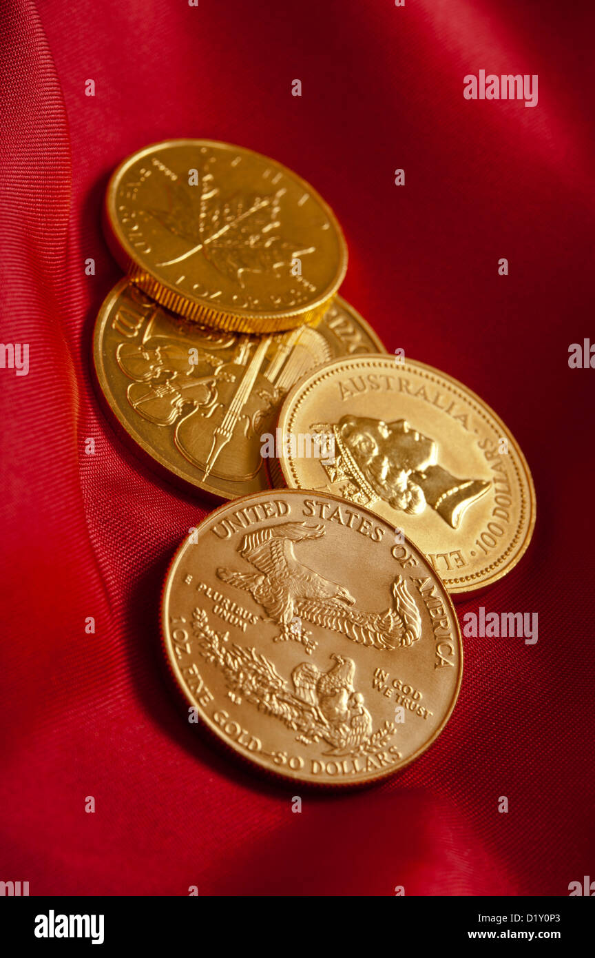 gold bullion coins Stock Photo Alamy