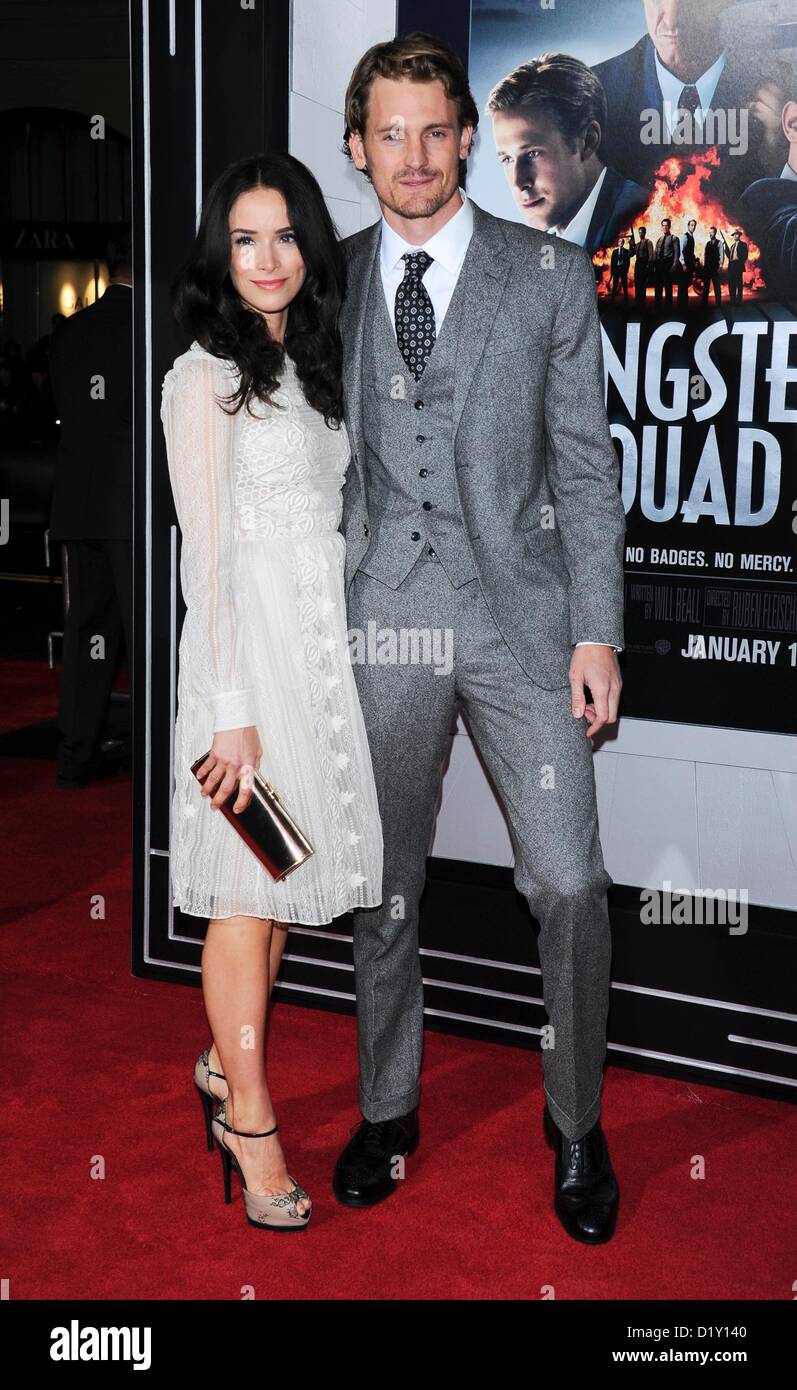 Abigail Spencer and Josh Pence arrive at the film premiere for 'Gangster Squad' at the Chinese Theatre in Hollywood, USA January 7th 2013 Stock Photo