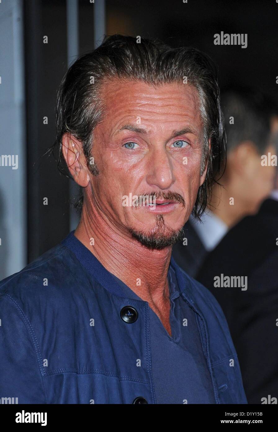 Actor Sean Penn  arrives at the film premiere for 'Gangster Squad' at the Chinese Theatre in Hollywood, USA January 7th 2013 Stock Photo