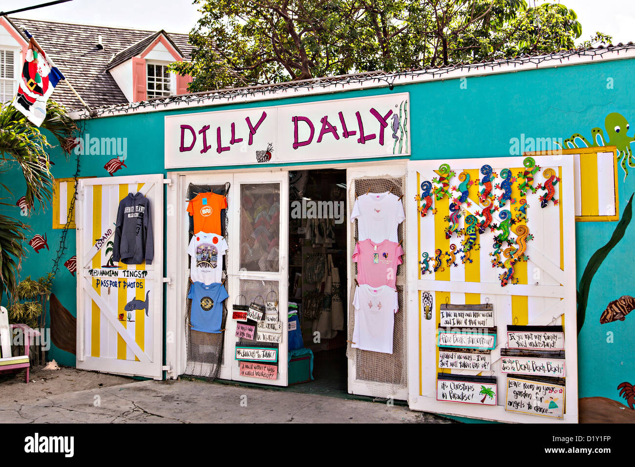 Dilly Dally store in Dunmore Town, Harbour Island, The Bahamas Stock Photo Alamy