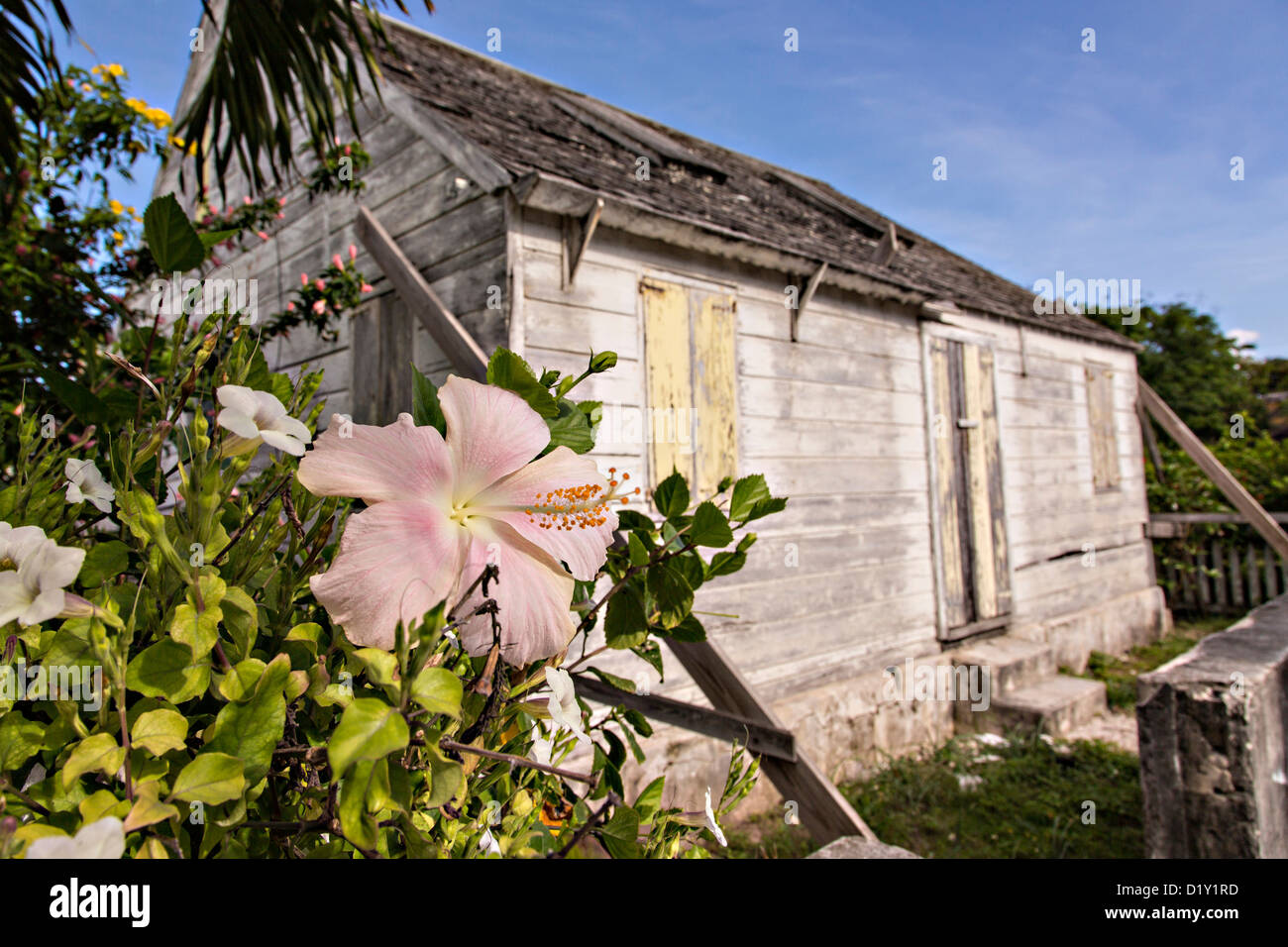 Old clapboard house in Dunmore Town, Harbour Island, The Bahamas Stock Photo Alamy