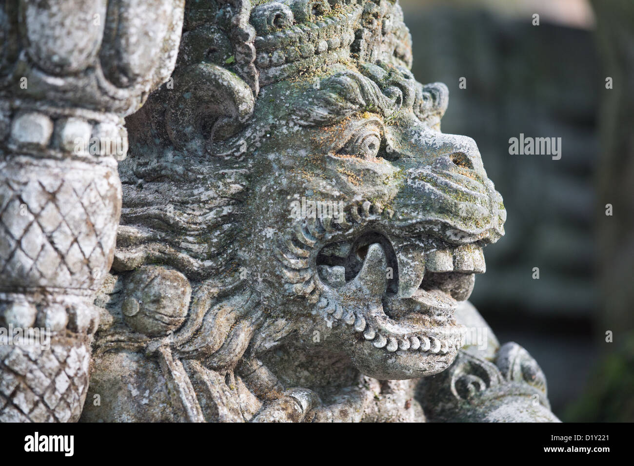 Hindu temple, Pura Dalem Agung, in the Monkey Forest, Ubud, Bali ...