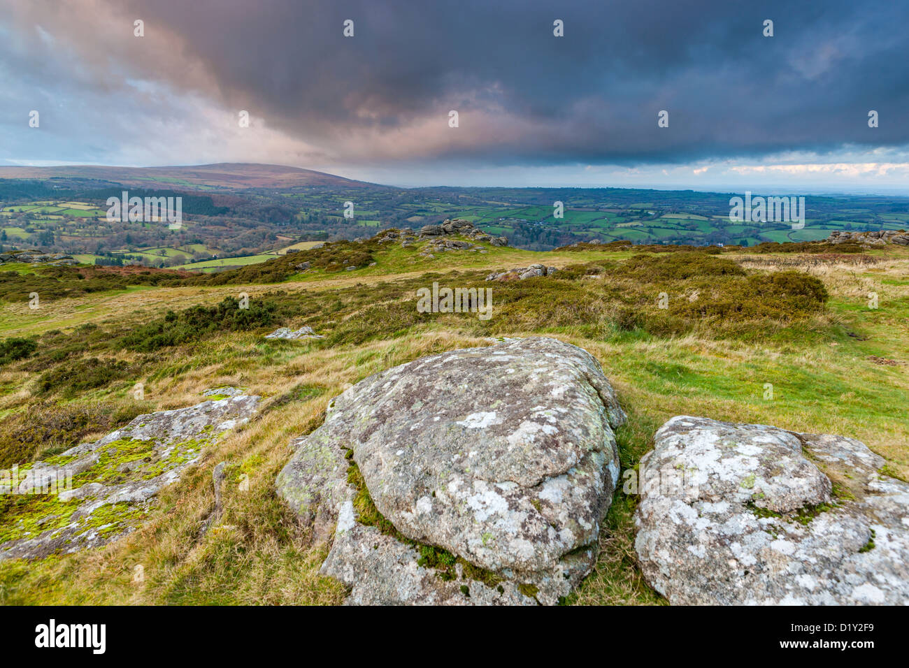 Meldon Hill in Dartmoor National Park. Stock Photo