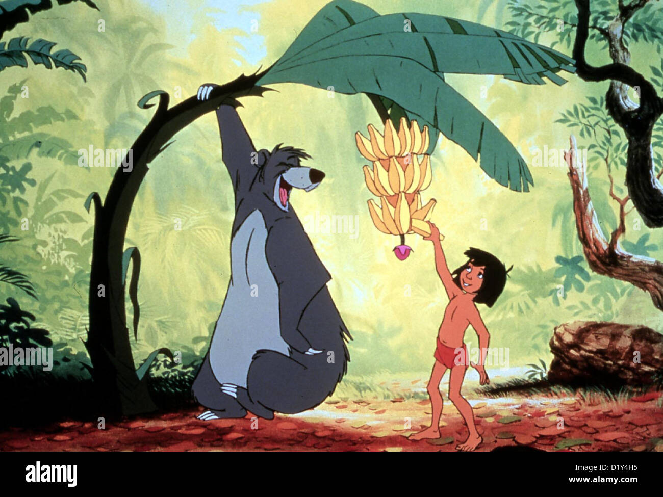 Das Dschungelbuch   Jungle Book, The   Mowgli mit Baloo, dem Baeren. *** Local Caption *** 1967  -- Stock Photo