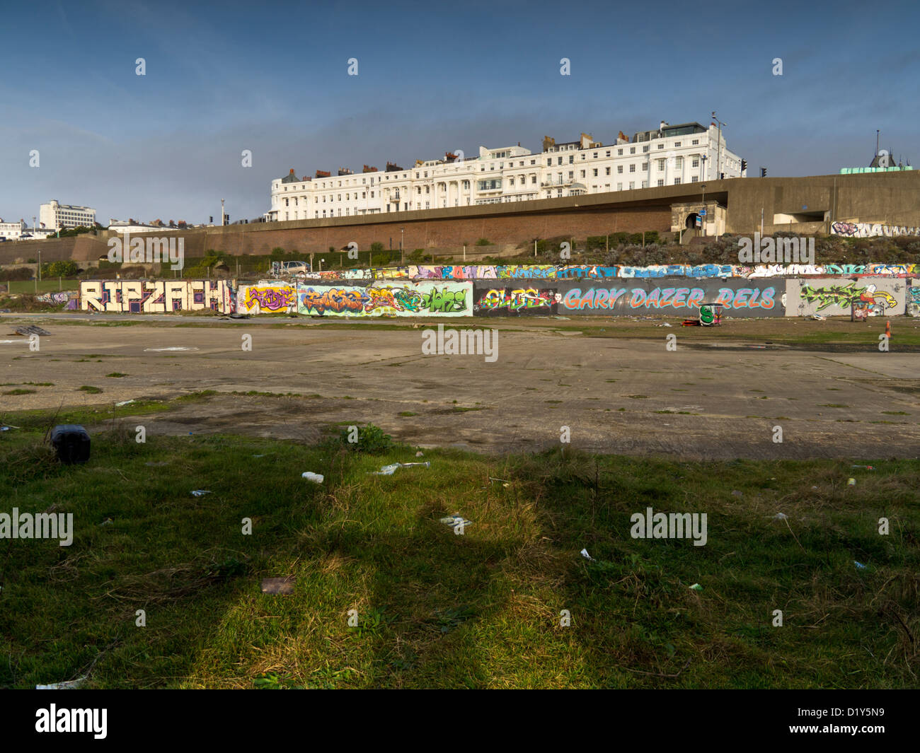 Black Rock, Brighton, towards Kemp Town. Site of the former lido and swimming pool Stock Photo