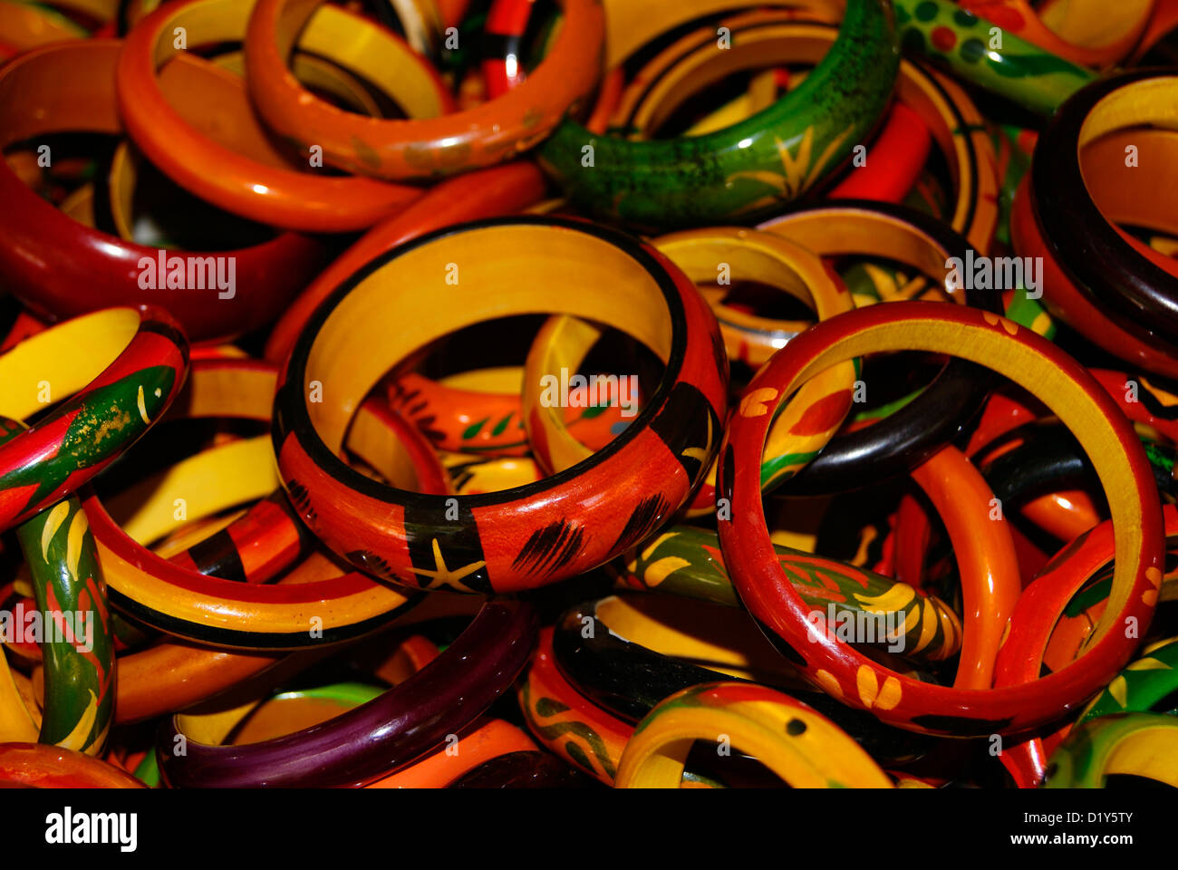 Colorful Fancy Bangles Collection from Kerala India Stock Photo