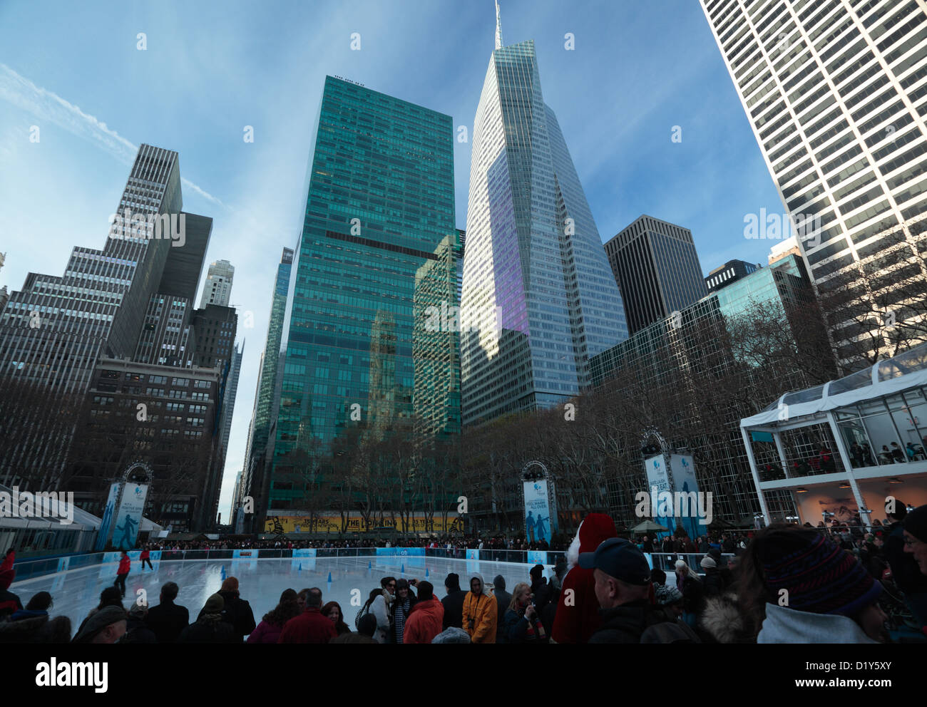 Bryant Park iceskating rink, in New York City Stock Photo Alamy
