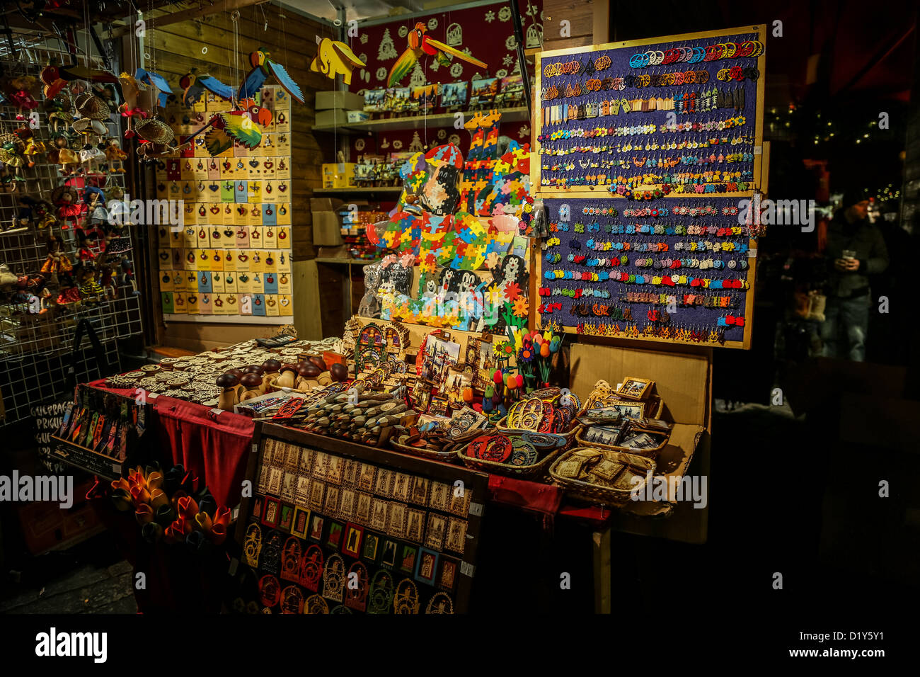 Souvenir market stall, Prague, Czech Republic Stock Photo Alamy
