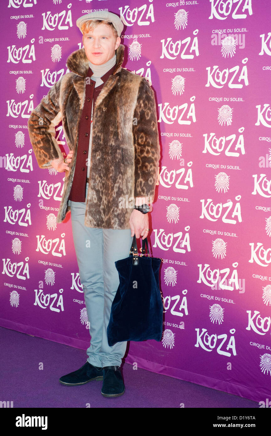 London, UK - 8 January 2013: celebrities arrive at the European premiere of Cirque du Soleil’s latest show KOOZA at Royal Albert Hall. Stock Photo