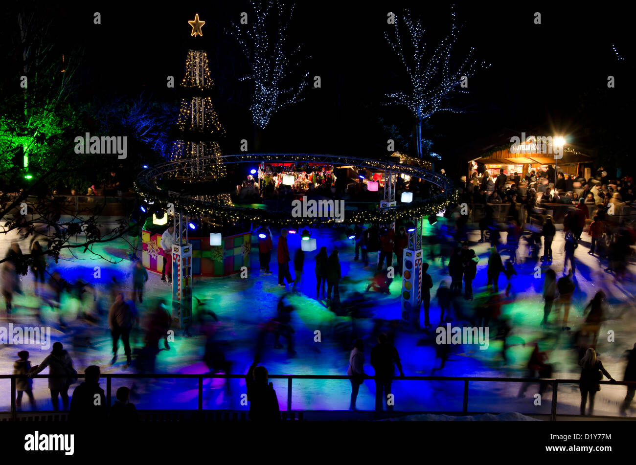 The Ice Skating Rink in Princes Street Gardens, Edinburgh, Scotland