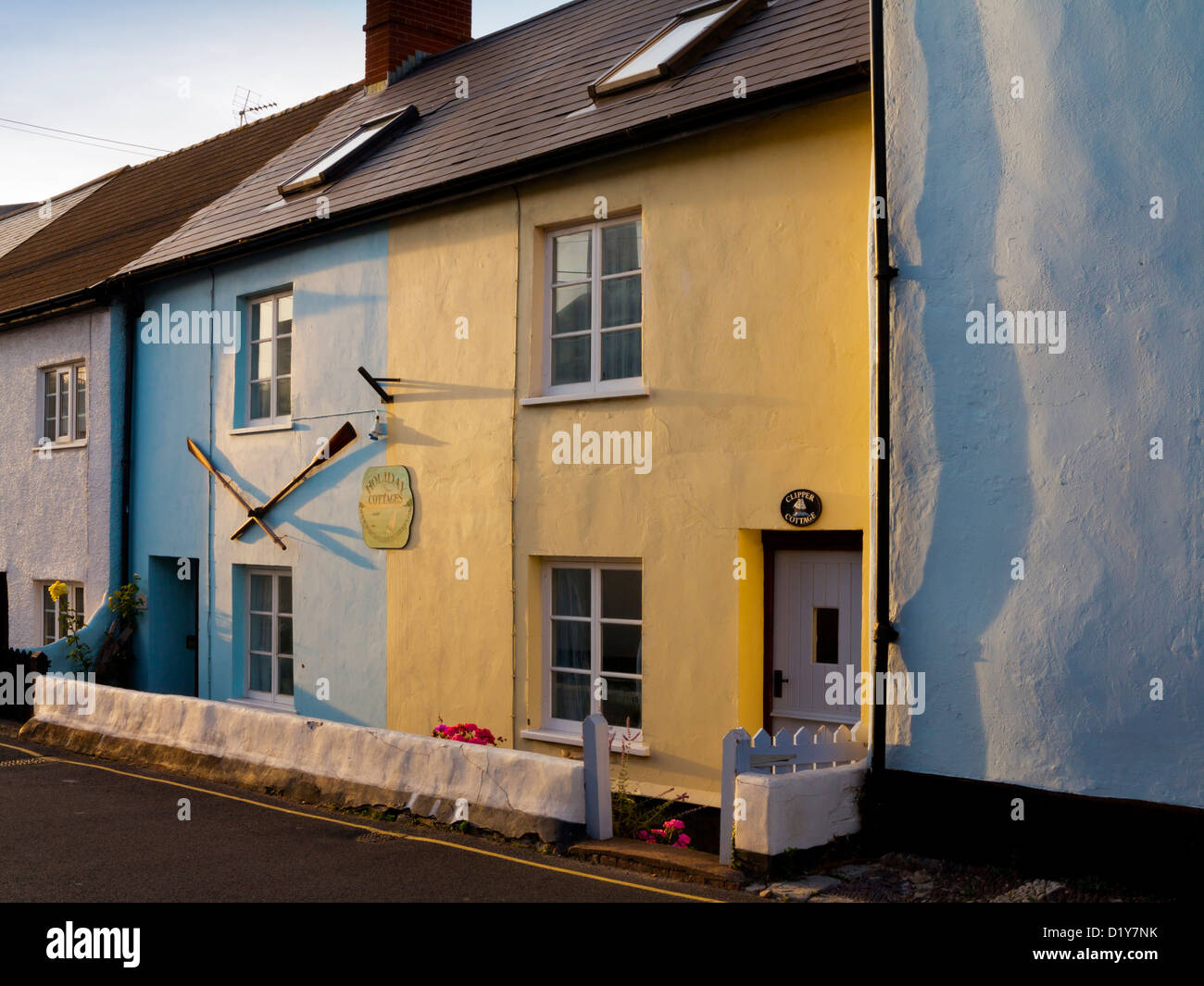 Small cottages in Watchet on the north Somerset coast England UK Stock Photo