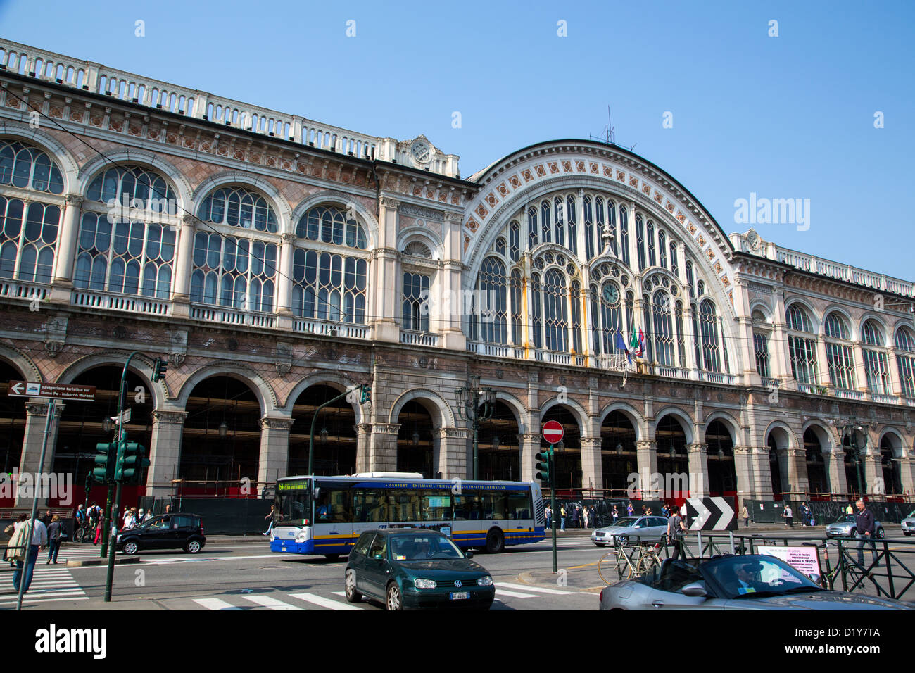 The Porta Nuova railway station in Turin Italy Stock Photo